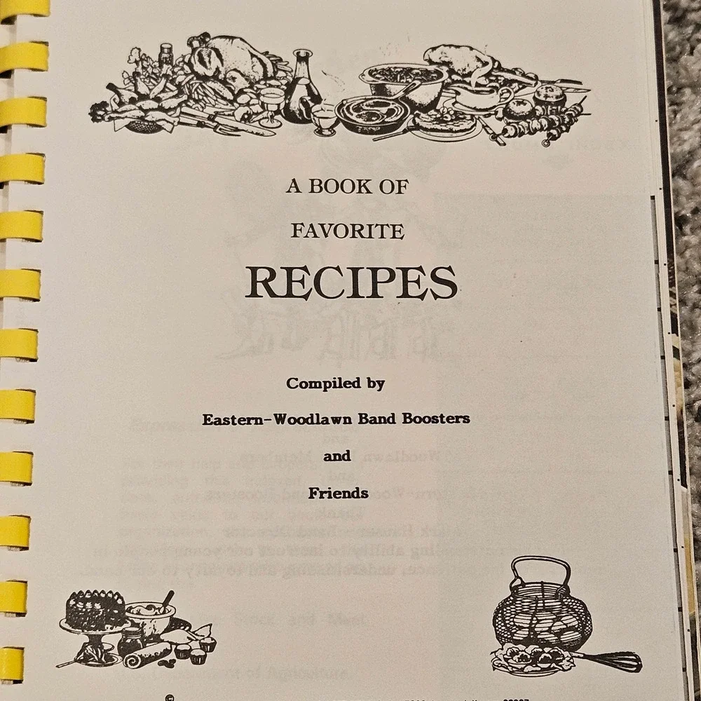 VTG '87 Favorite Recipes from Our Best Cooks Band Boosters Cookbook Cottagecore